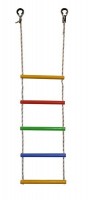 Детская веревочная лестница для ДСК 5 перекладин цвет радуга ЛВ5-3В - магазин СпортДоставка. Спортивные товары интернет магазин в Йошкар-Ола 